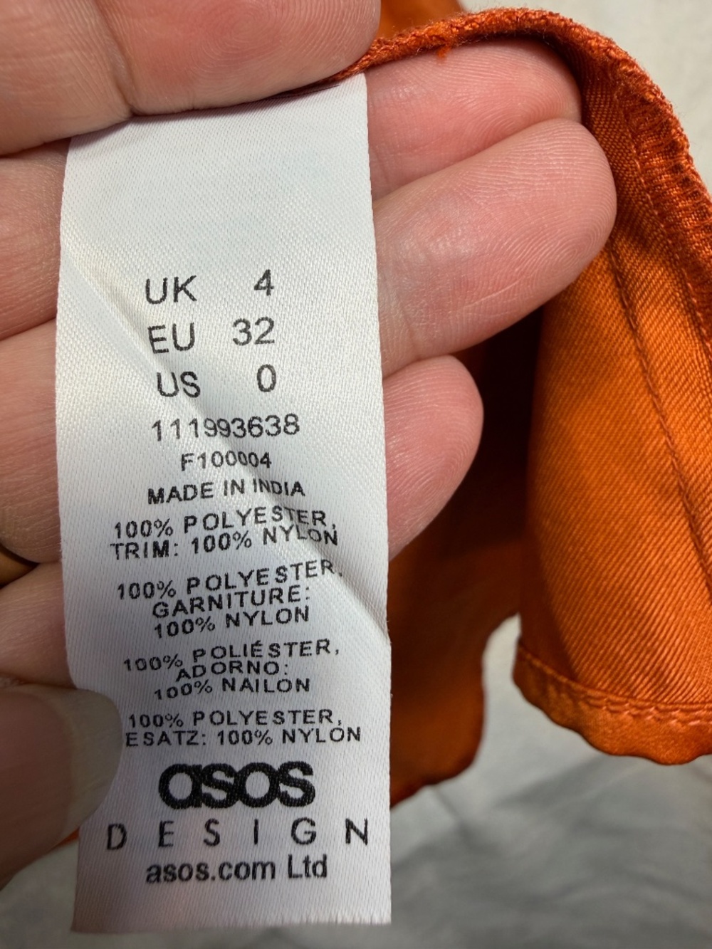 Asos Midi Skirt Womens Size 0 Orange Satin Lace Boho Witchy Goddess Fairy - Picture 4 of 8